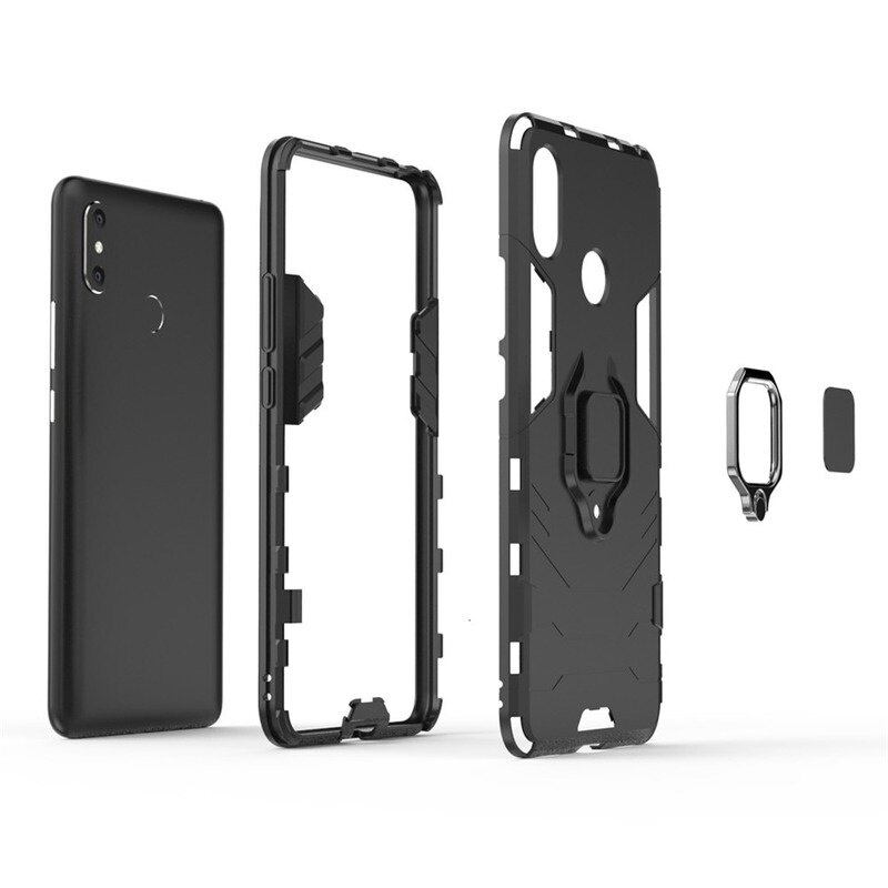 Topeka Ốp Lưng Xiaomi Mi Max 3, Vỏ Giáp Cứng Có Nhẫn Đứng Ốp Khung Mềm