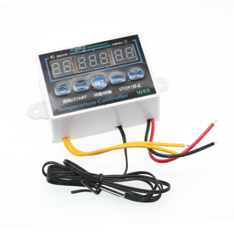 W1411 W88 12V/220V 10A Digital LED Temperature Controller with Sensor Thermostat Control Switch