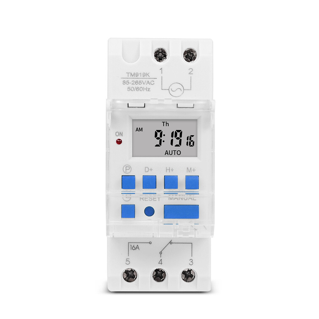 Time Switch Programmable Weekly LCD Relay Timer 12H/24H Adjustable Countdown Battery Operated Clock Water Heater