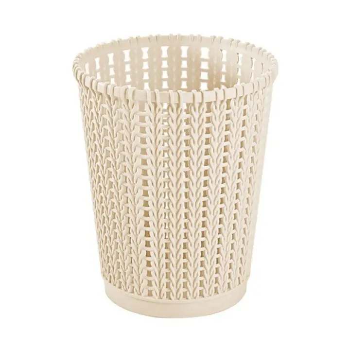Color : Beige Hollow Garbage Bin Kitchen With Living Room