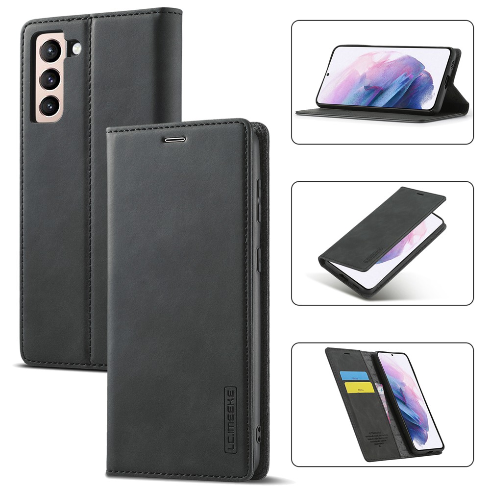 For Samsung Galaxy S21 / S21 Plus / S21 Ultra /S21 FE/S22/S22 Plus/S22 Ultra PU Leather Flip Case Wallet Phone Cover with Magnetic Stand Card Slots Casing