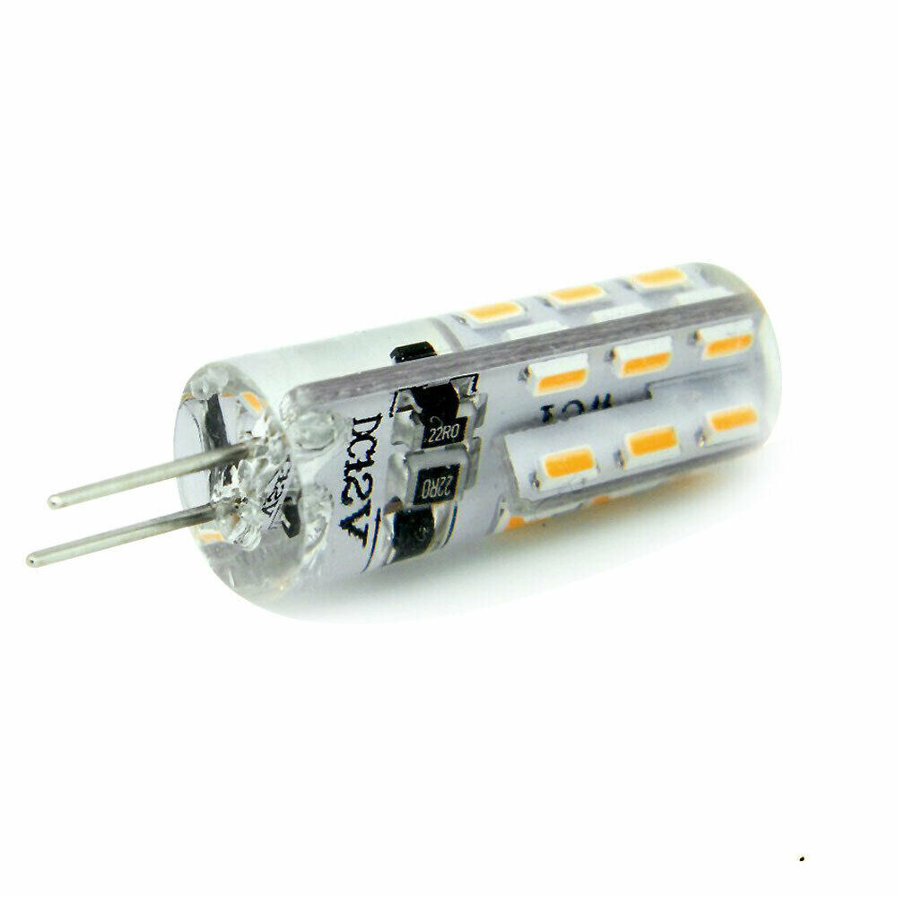 Bóng Đèn Led ERANPO Mini G4 Đèn Silicon 42LED 3W 12V/AC220V 3014SMD, Trắng Ấm/Trắng Đèn LED Góc 360 Độ