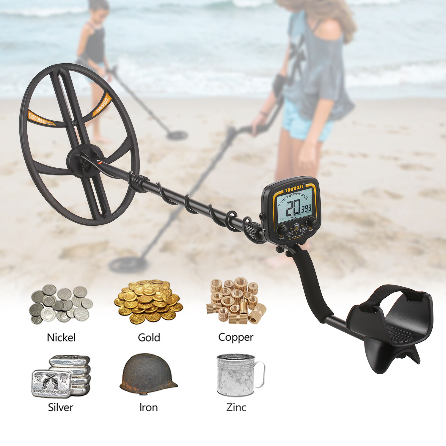 TX850 3.7inch LCD Metal Detector for Gold Prospecting Relic Hunting