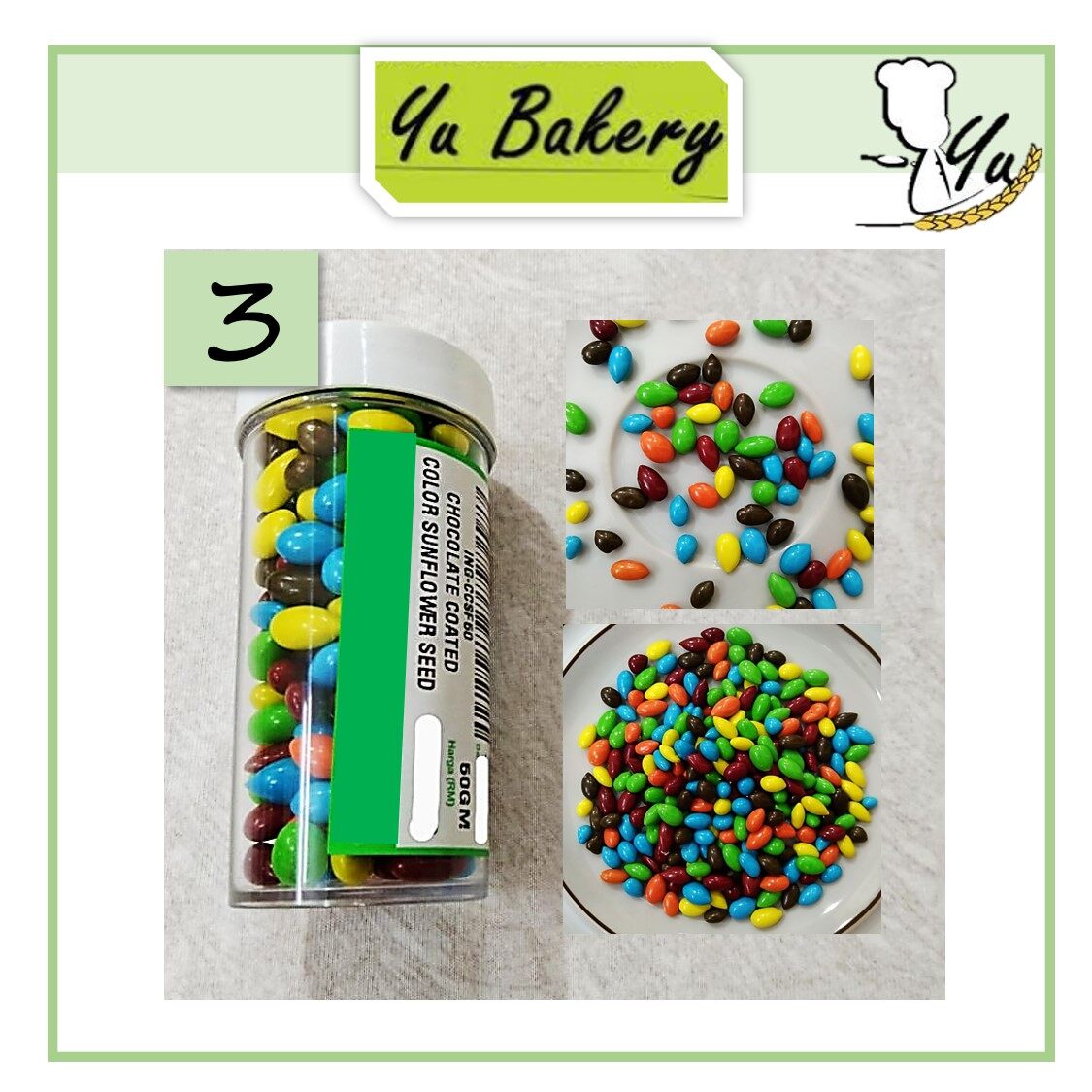 50gm Chocolate Coated Rice Cracker/Sunflower Seed Cake Sprinkles Sugar  Decoration Manik Gula Hiasan Kek Sprinkle 巧克力蛋糕装饰 | Lazada