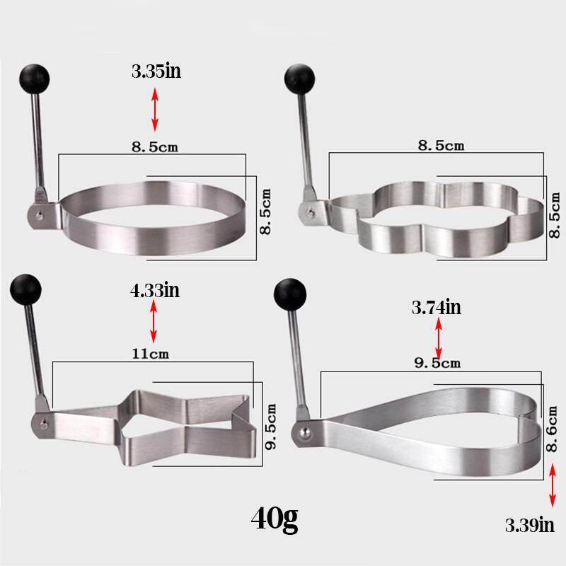 Houseeker Khuôn chiên trứng chất liệu thép không gỉ tiện lợi cho nhà bếp - INTL