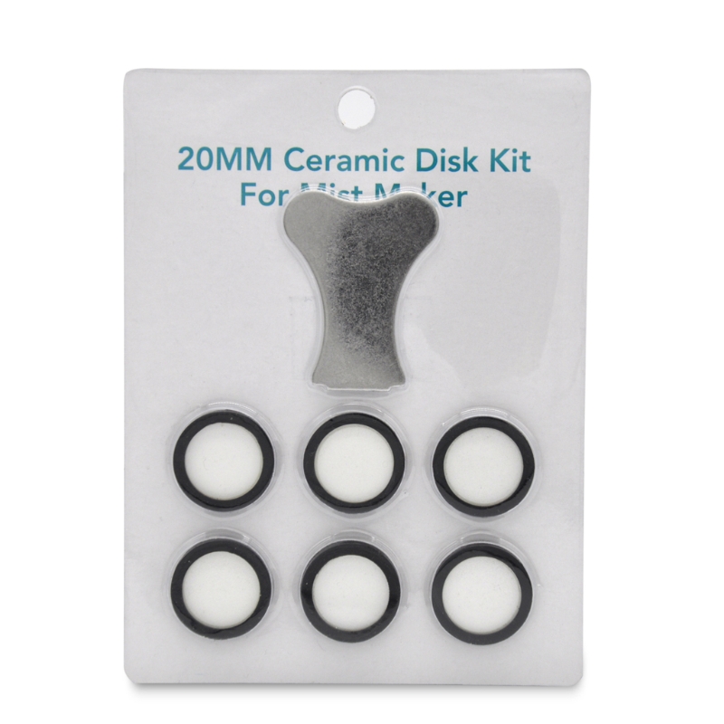 3/6/10pcs Mist Maker Maintenance Kit,20mm Ceramic Disk Discs with Repair for Key for Fog Making Machine Humidifier Acces