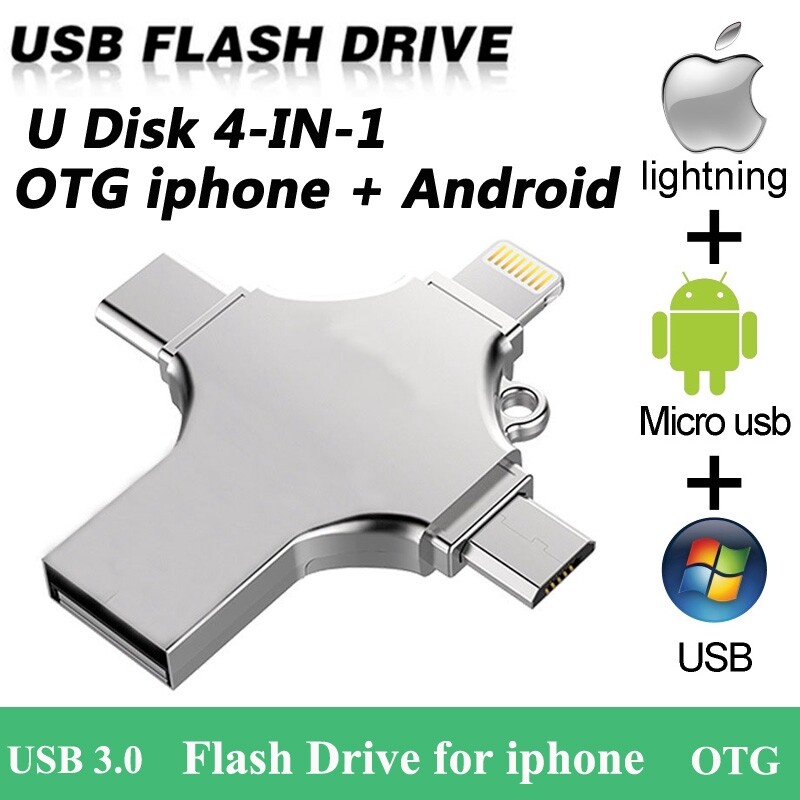 4 in 1 usb flash drives for iphone/android/tv type-c usb memory sticks otg 128gb 256gb 512gb 1tb-ncshyszj01
