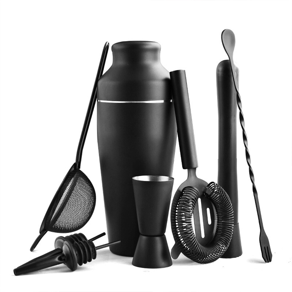 8pcs Professional Bartender Kit Premium Stainless Steel Shaker Set Bar Tools Accessories