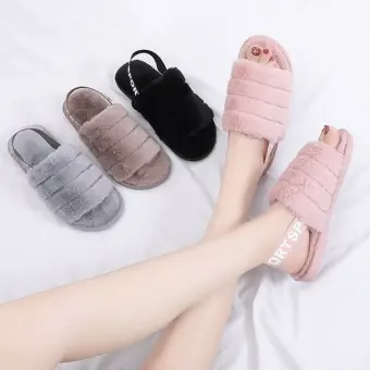 infant fur sandals