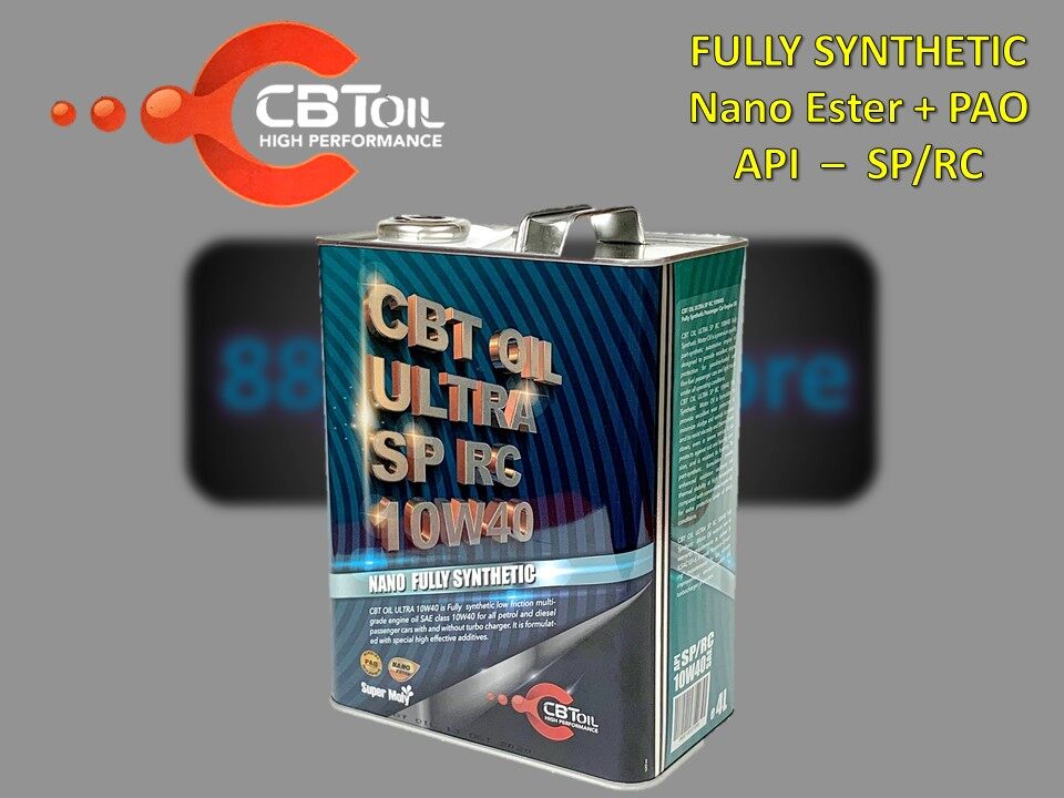 CBT OIL 10w40 4L API SP/RC NANO ESTER+PAO High Performance Fully ...