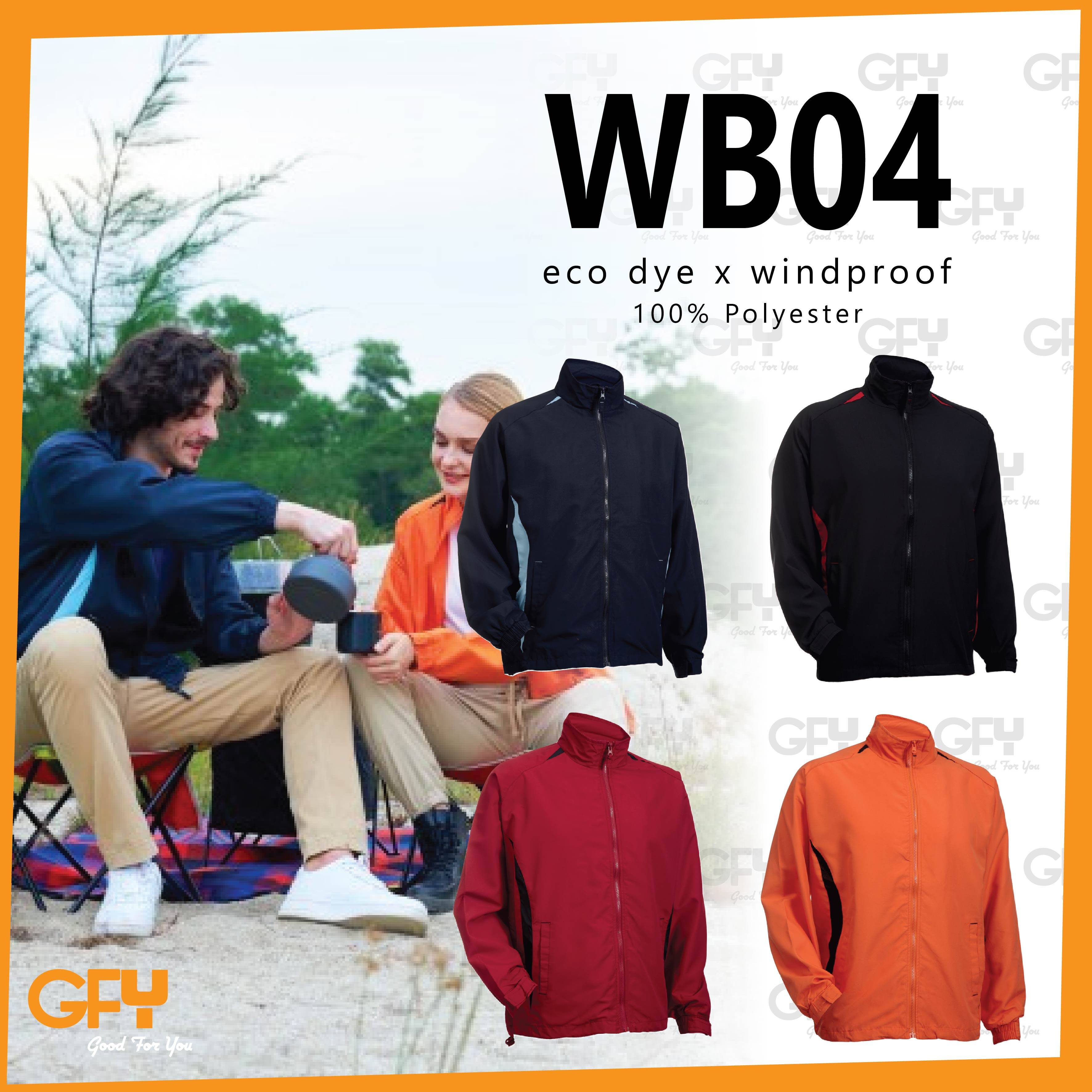 WB04 OREN SPORT Unisex 100% Polyester Windbreaker Jacket Color
