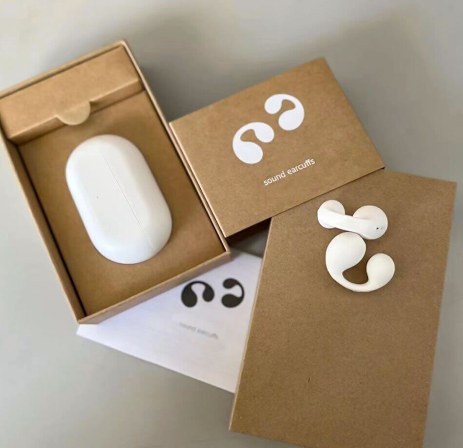 Dẫn truyền âm thanh qua xương Tai nghe bluetooth Bông tai tai không dây Clip Tai nghe âm thanh earcuffs tai nghe thể thao EarBuds móc đeo tai với Mic