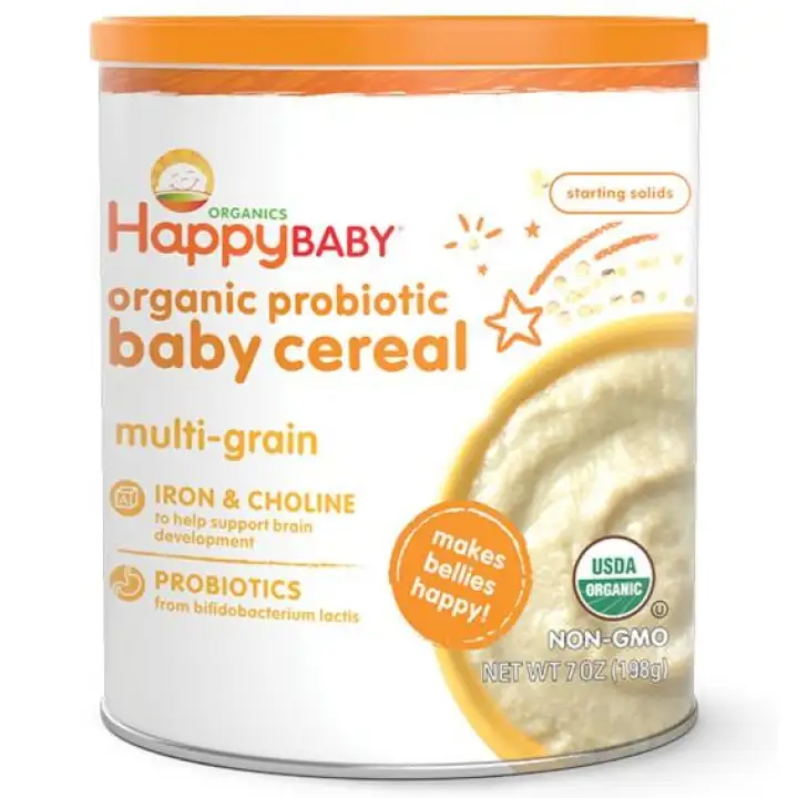 happy baby organic probiotic baby cereal oatmeal with iron probiotics