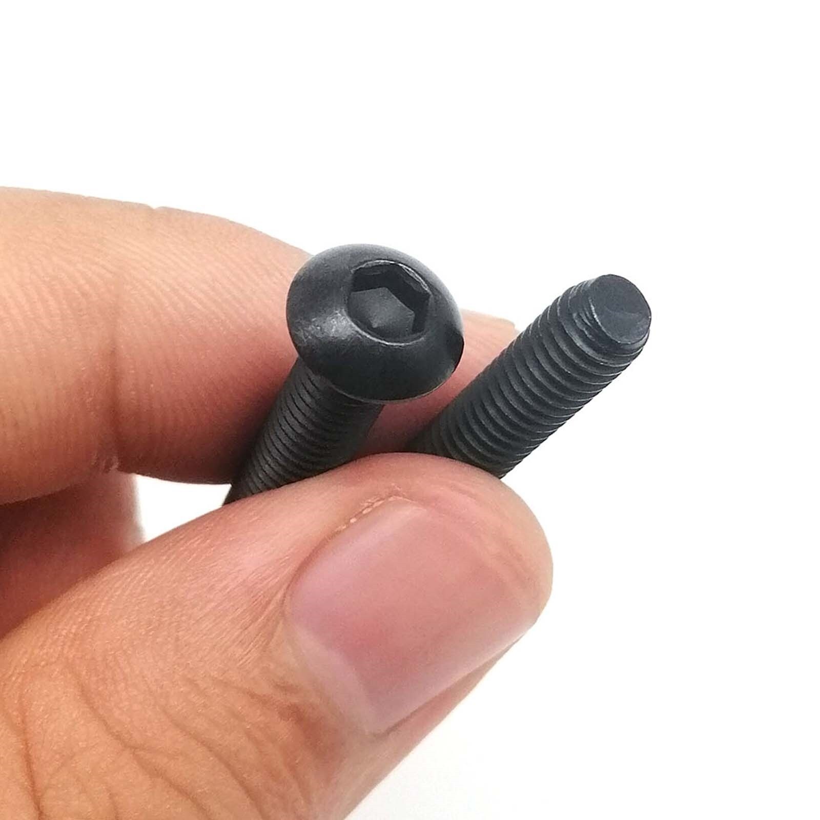 10/50pcs m1.6 m2 m2.5 m3 m4 m5 m6 m8 black grade 10.9 steel iso7380 hexagon hex socket head button mushroom allen bolt screw