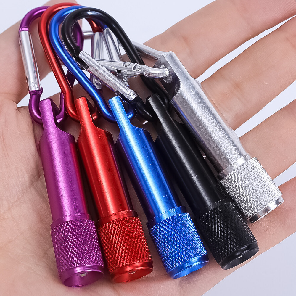 Mini Carabiner LED Flashlight Mini Flashlight Emergency Light Pocket-sized Flashlights Keychain Lights