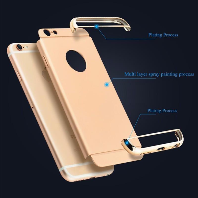 Dành Cho iPhone 6 6S 7 8 Plus 11 12 13 14 Pro Max 12 Mini X Xs Max XR SE 2020 Vỏ Điện Thoại, Ốp Chống Sốc Chống Trầy 3 Trong 1 Khung Mạ Điện Với Bề Mặt Phủ Độ Bám Tuyệt Vời