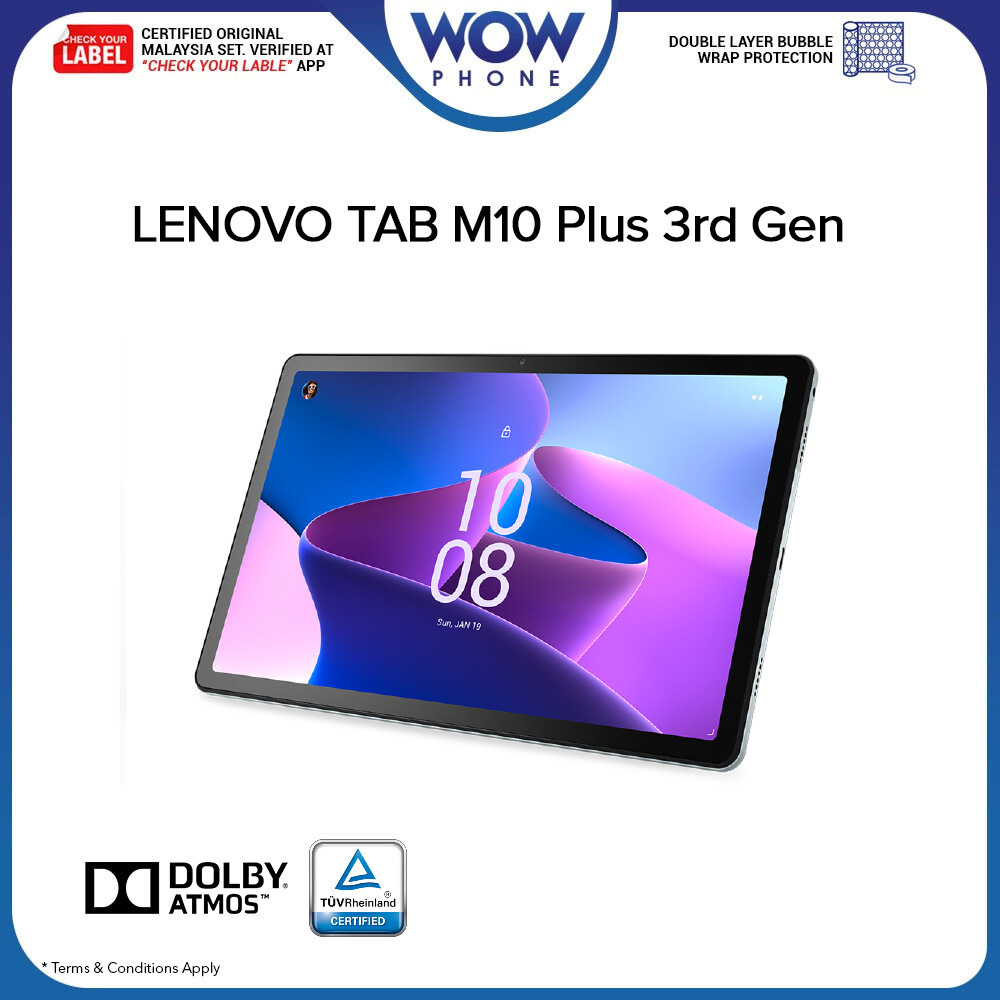 [READY STOCK] LENOVO TAB M10 Plus 3rd Gen [4GB RAM 128GB ROM], 1 Year Warranty by Lenovo