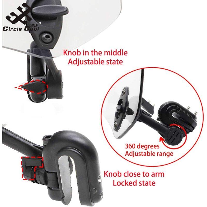 Circle Cool 1 Set Motorcycle Windshield Extension Adjustable Spoiler Universal Clamp-on Windscreen Deflector Parts