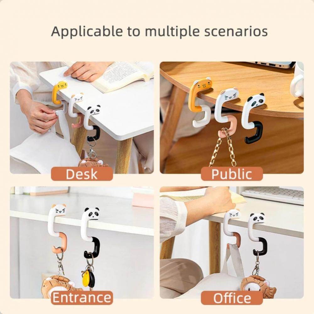 Foldable Hook Non-Stick Seamless Table Hook Backpack Hook For Outdoor Hook Cartoon