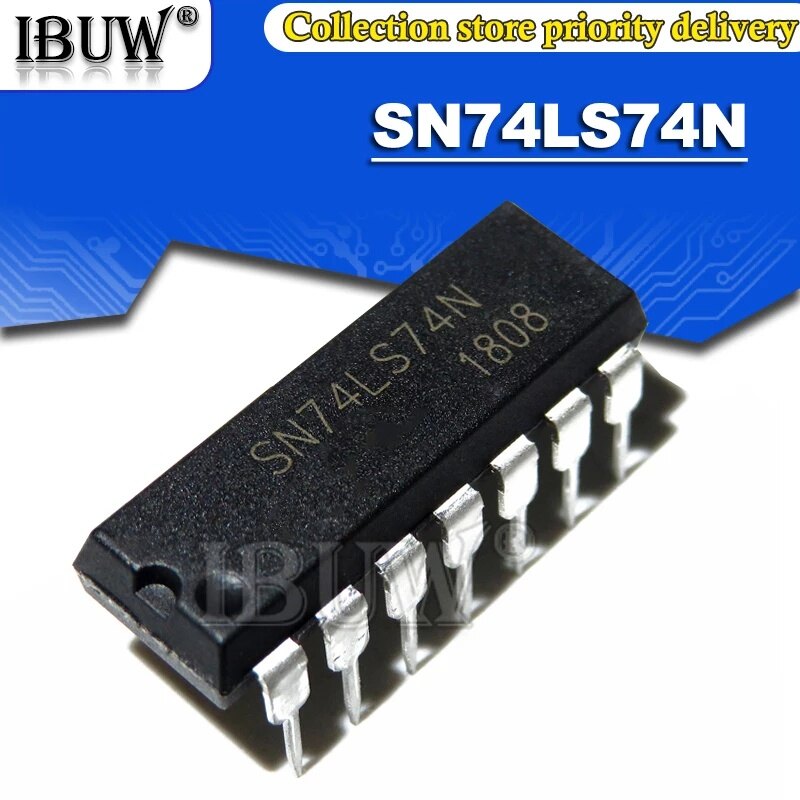 10pcs sn74ls74n dip14 sn74ls74 74ls74n 74ls74 dip integrated ic