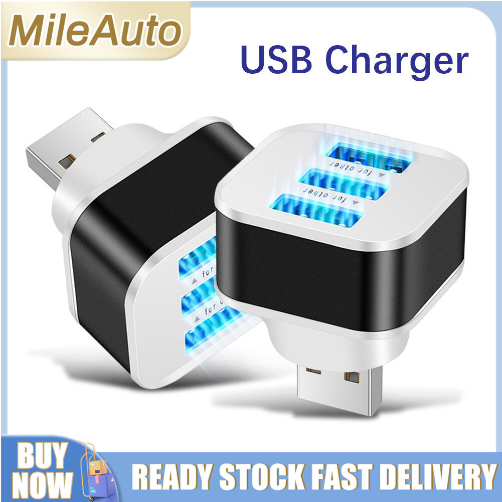 Multi Functional USB Adaptor with 3 Ports for Easy Connection and Charging