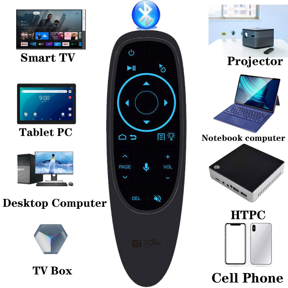 Kebidumei Wireless Air Mouse Smart Controller Voice Remote Control Wireless 2.4G / Bluetooth 5.0 Gyroscope Voice Control Wireless Air Mouse