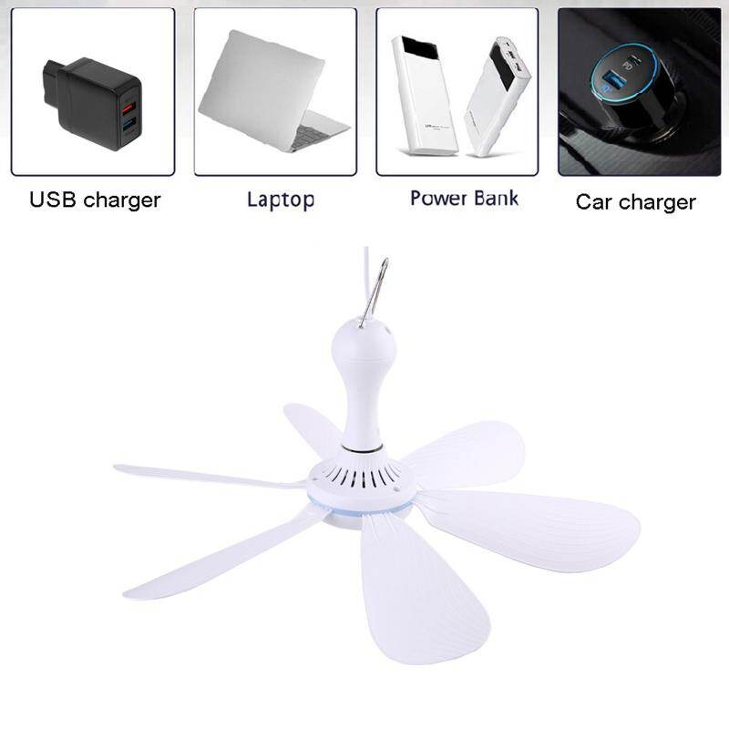 Quạt Treo Trần 6 Cánh Chạy Bằng USB, Quạt Treo Trần Có Điều Khiển Từ Xa Thời Gian Treo 4 Tốc Độ Dùng Cho Lều Cắm Trại Trên Giường