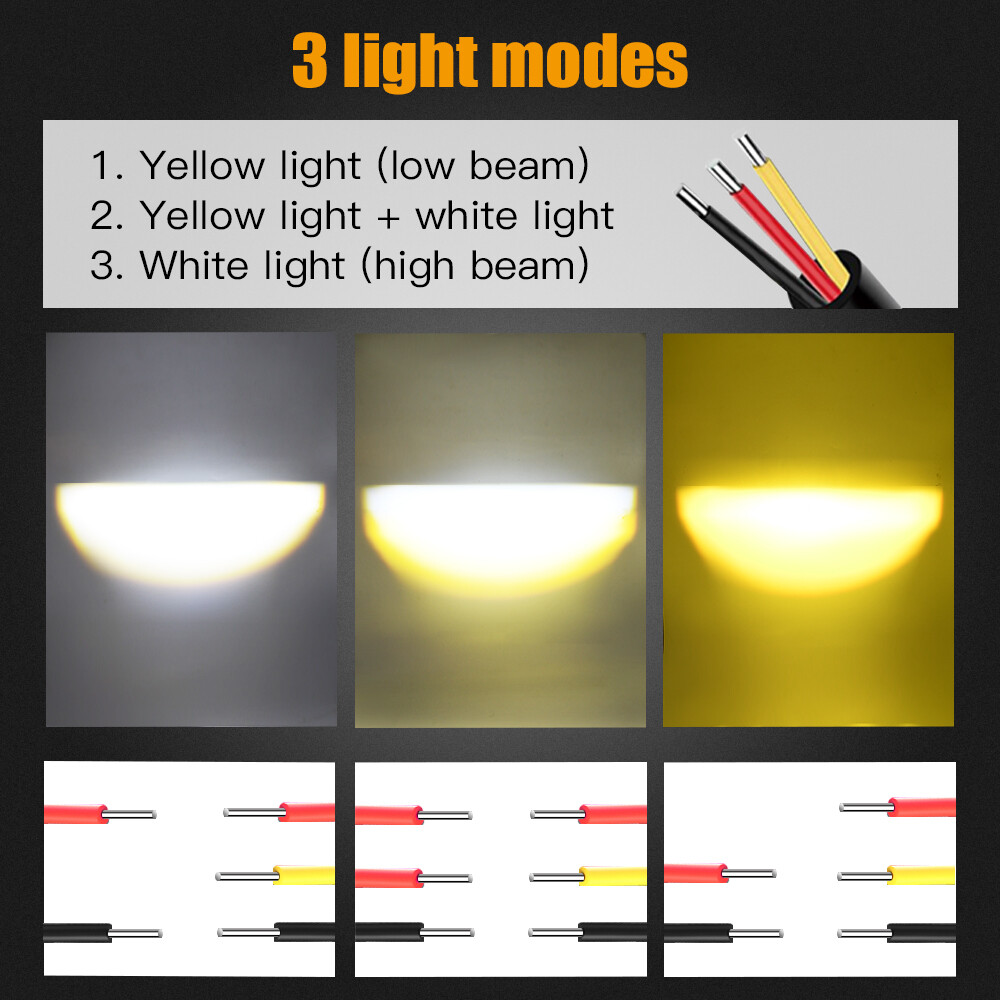 Đèn Pha Trước Xe Máy Đèn Pha Led Thông Dụng Đèn LED Chiếu Điểm Làm Việc Phụ Kiện Đèn Trắng 6000K Đèn Pha Chống Nước