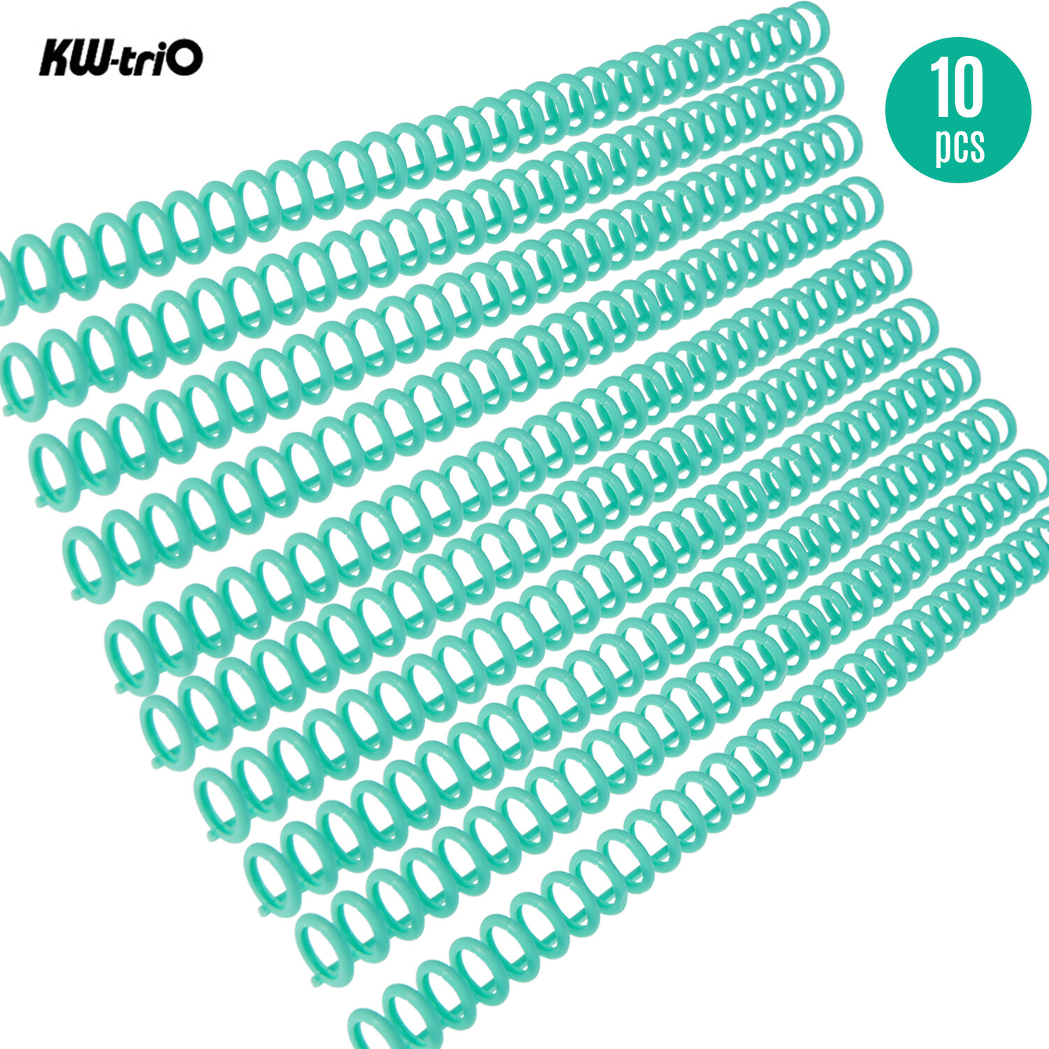 KW-triO 10pcs Plastic 30-Hole Loose Leaf Binders Ring Binding Spines Combs 85 Sheets Capacity for DIY Paper Notebook Album Office School Supplies