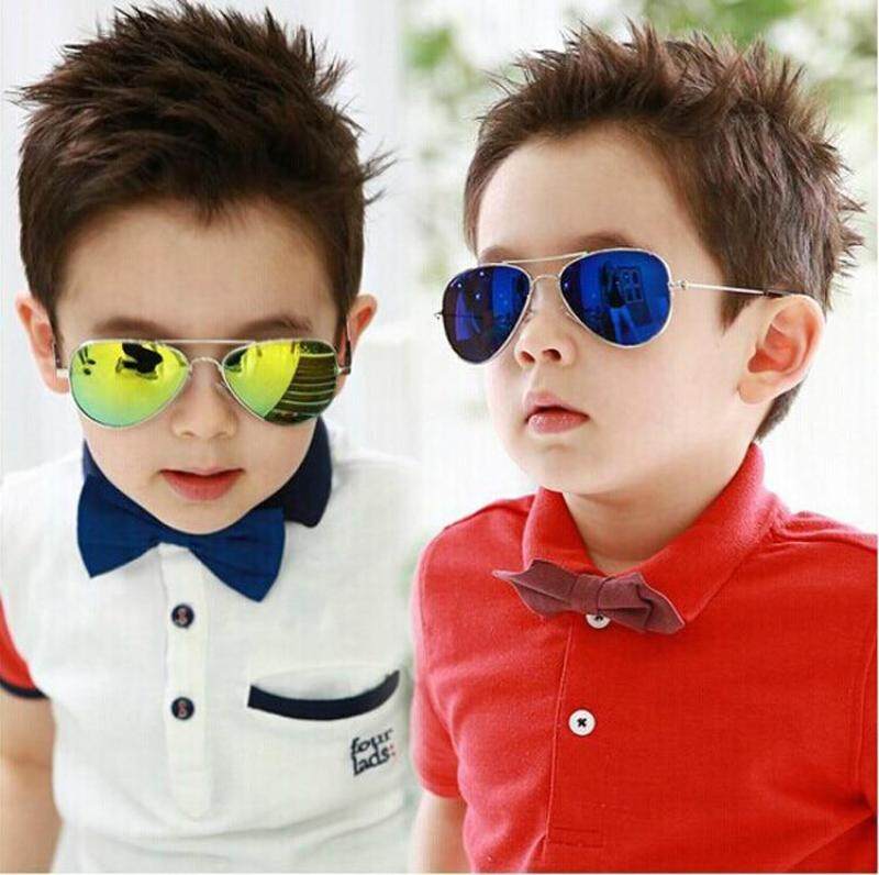 Giá bán HZP Thời Trang Bé Trai Trẻ Em Sunglasses Piolt Phong Cách Thiết Kế Thương Hiệu Trẻ Em Sun Glasses 100% UV Bảo Vệ