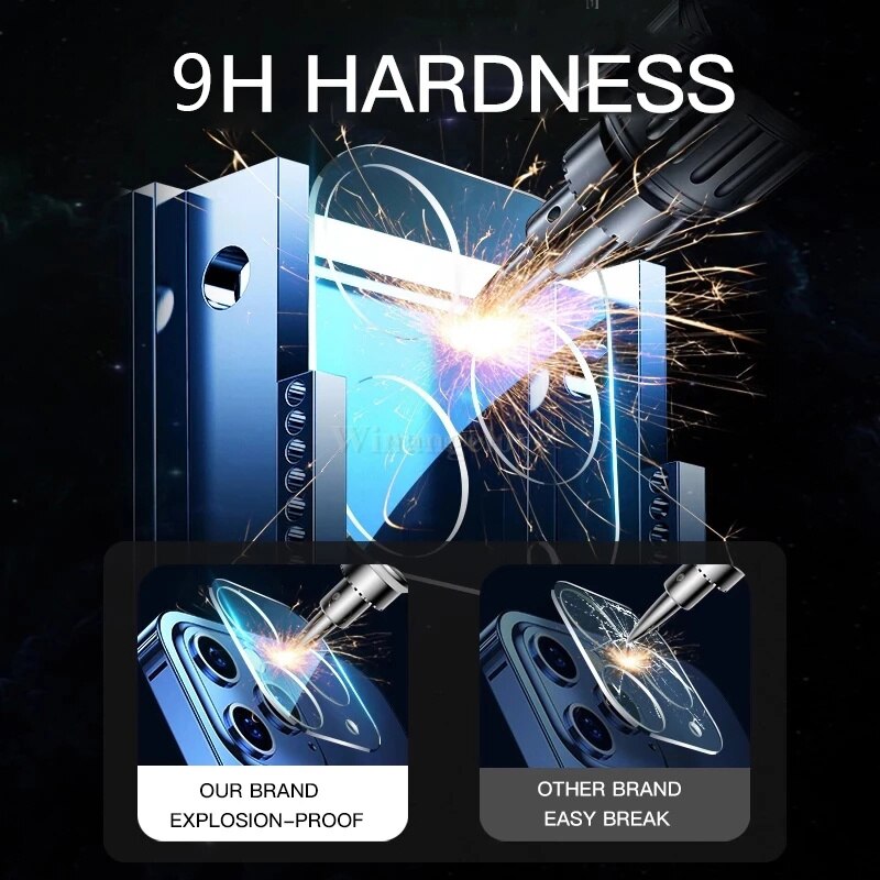 Full Coverage Tempered Glass Back Camera Lens Protector for iPhone 13 Mini 11 Pro Max Phone Accessories