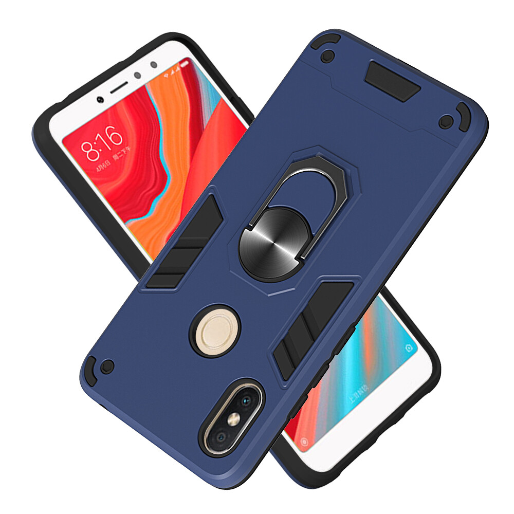 Phone Case For Xiaomi Redmi S2, Armor Ring Iron Armor Man Anti-Fall Soft car holder Shockproof protection Back Cases