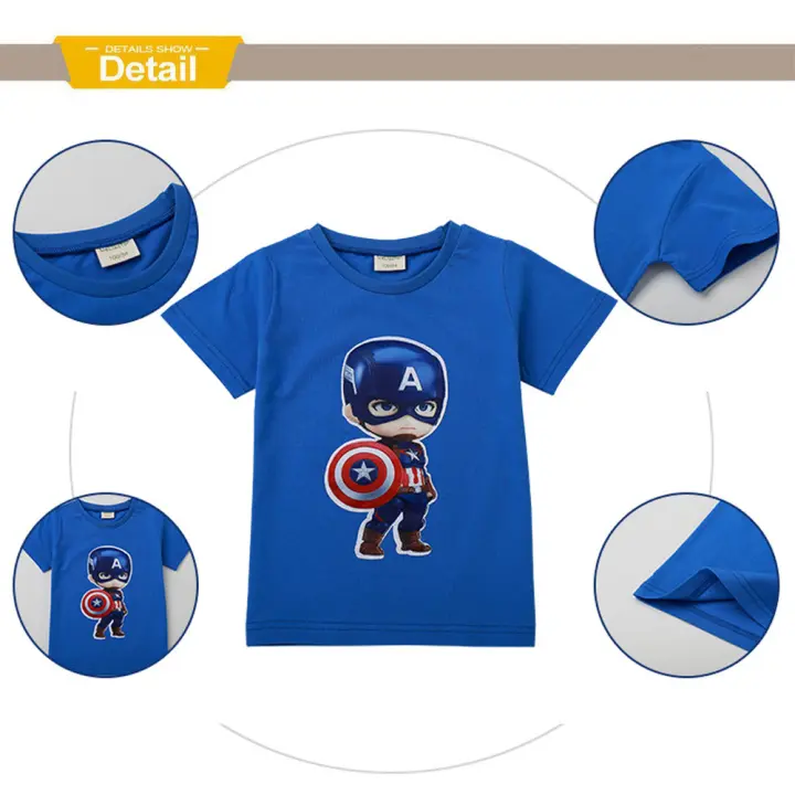 Marvel Captain America Boys T-Shirt Top Size 5-6 or 7 NWT