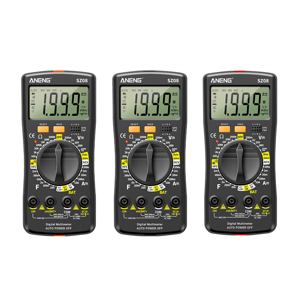 【⚡⚡Special Offer⚡⚡】ANENG SZ08 LCD Diode NCV Tester Meter 2000 Counts Split Digital Multimeter