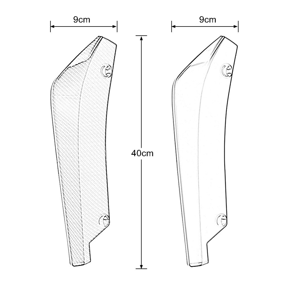 Lilithil 2 Chiếc Bộ Khuếch Tán Môi Cản Sau Xe Hơi Thông Dụng Cánh Gió Bảo Vệ Chống Trầy Xước