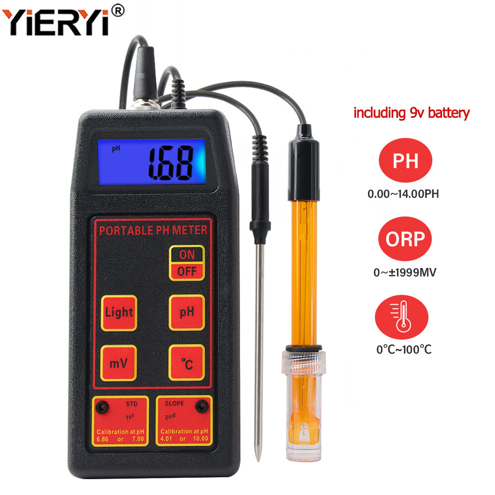 Yieryi 3 in 1 PH Meter ORP Redox Meter temp water quality tester for Hydroponics,Aquaponics,aquarium,Aquaculture,Spa