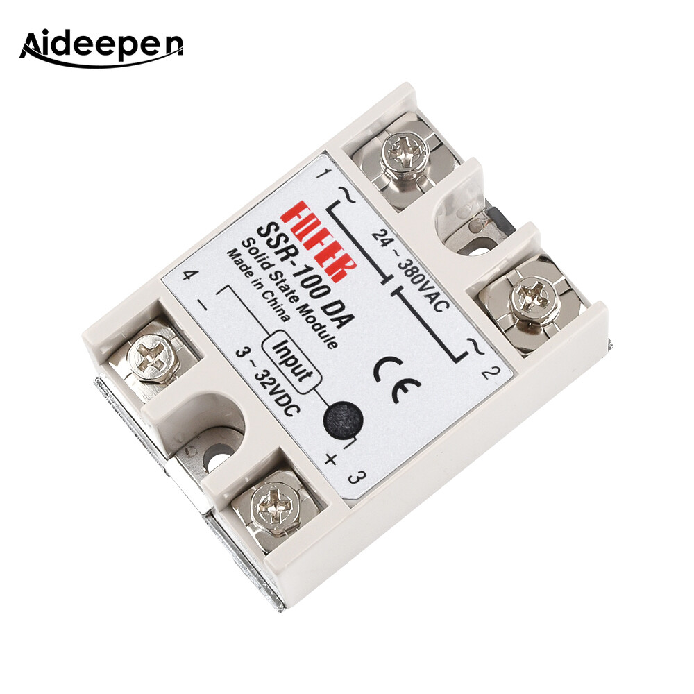 Rơ Le Trạng Thái Rắn KKmol, SSR-100DA Rơ Le Trạng Thái Rắn 100A 3-32V DC Đến 24-380V AC SSR 100DA Dành Cho Công Nghiệp