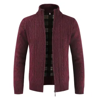 collared zip up sweater