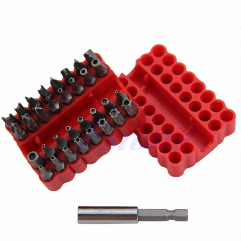 Bộ Mũi Khoan An Ninh 33 Chiếc Cờ Lê Lục Giác Hình Ngôi Sao Mũi Khoan Tua Vít Torx Có Giá Đỡ Mới