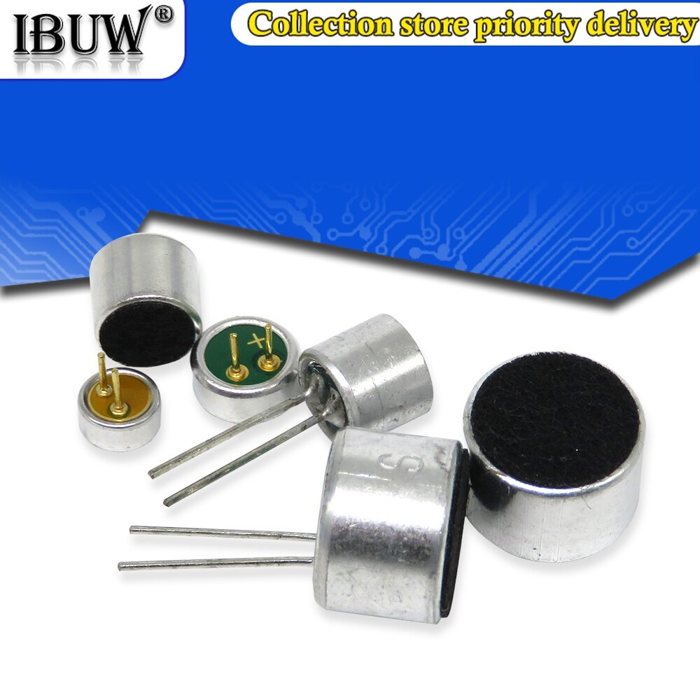 10 cái 4.5*2.2mm 6*2.2mm 6*5mm 9*7mm Electret microphone condenser Pickup Microphone 52dB 56dB 2pin ibuw