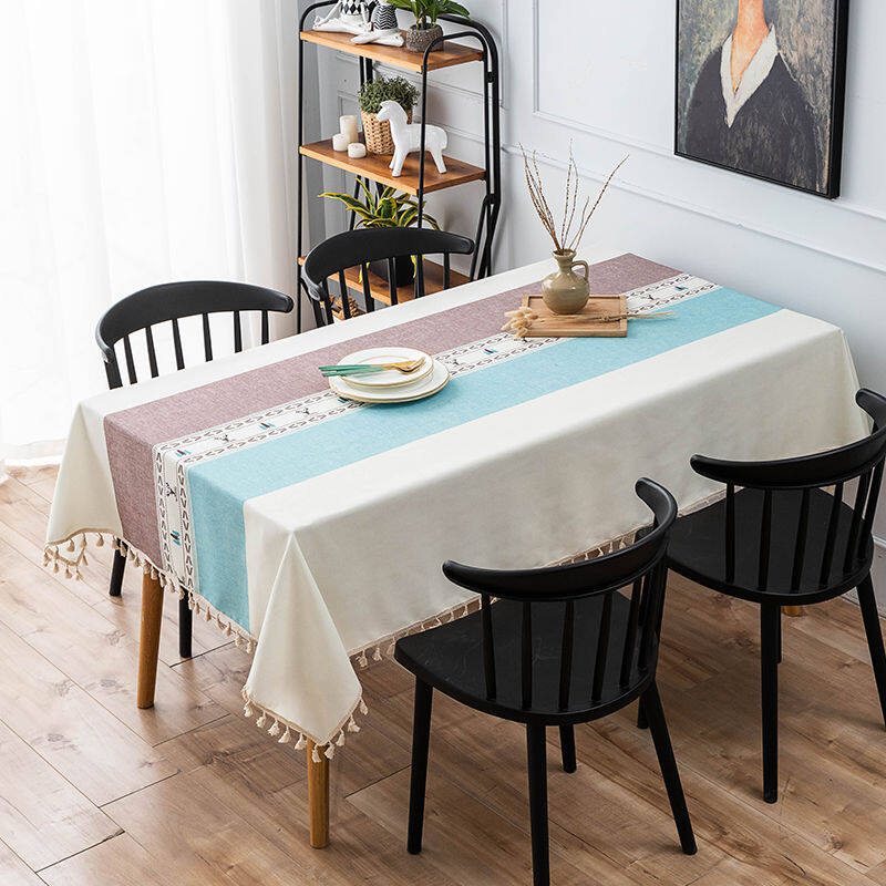 Lovehome Tablecloth 2 4 6 8-Seater Rectangular Dining Table Cloth Waterproof Oilproof Hotproof Table Cover