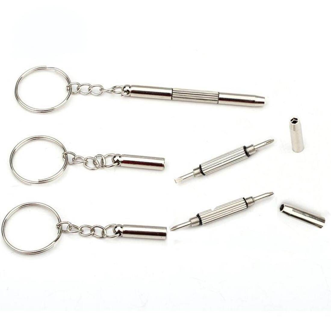 KANEED Cáp chuỗi khoá đa chức năng công cụ sửa chữa tuốc nơ vít cầm tay mini đa công cụ móc chìa khóa