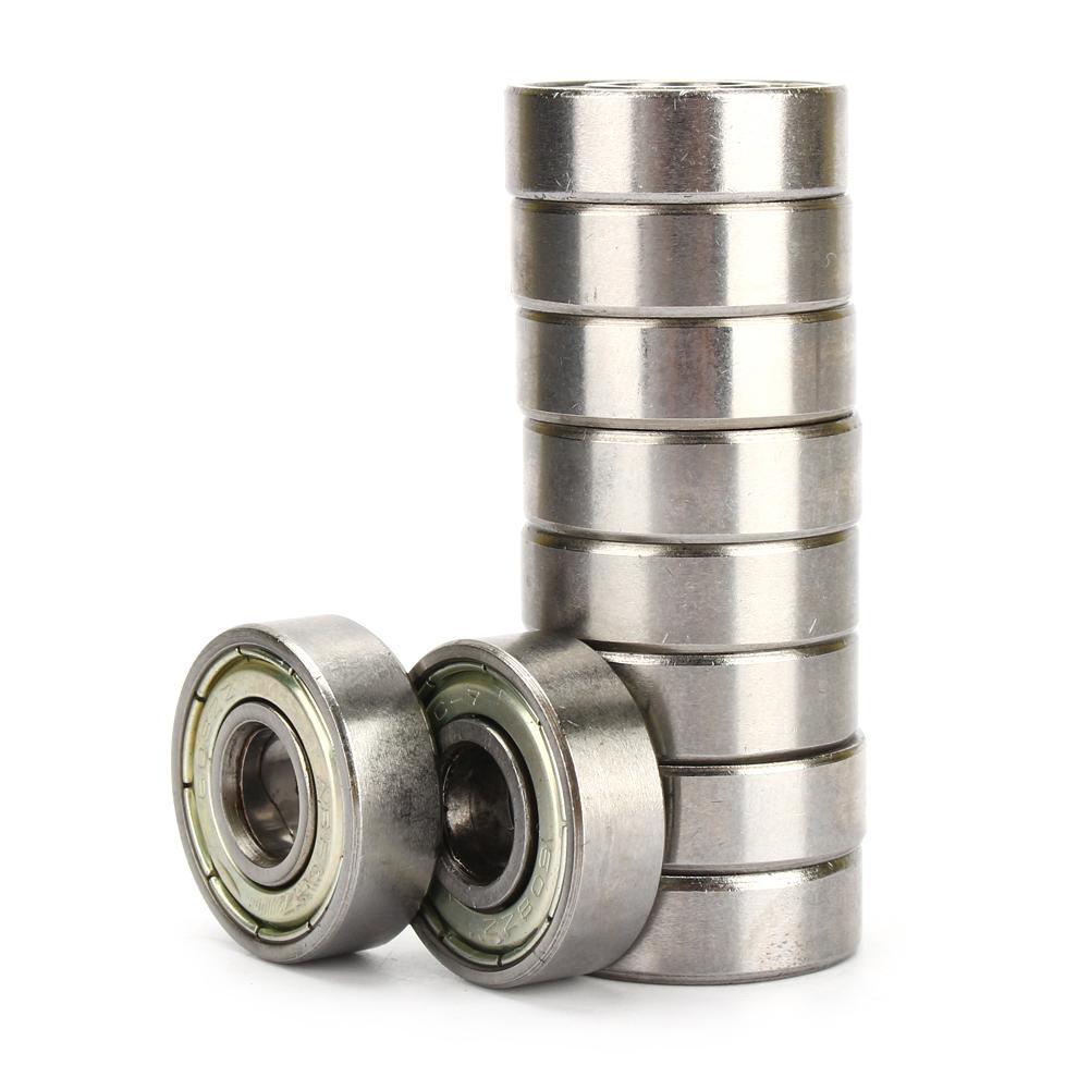 Zonejoy 10 Cái Vòng Bi Rãnh Sâu 608ZZ 8*22*7Mm Cho Máy In Lỗ Khoan 8Mm