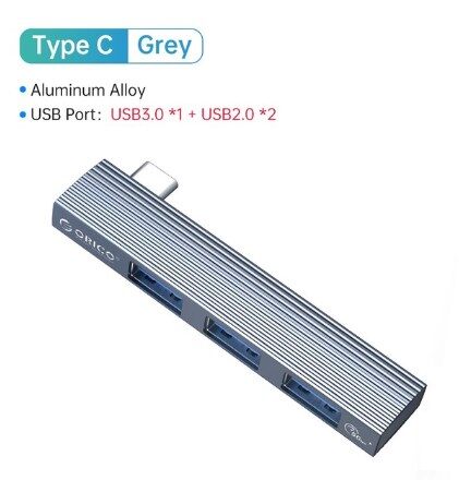 ORICO Mini Type C HUB Usb Hub 4 Port USB 3.0 2.0 Ultra Slim Portable Splitter Card Reader Adapter Station For Computer Accessories 15cm(AH)