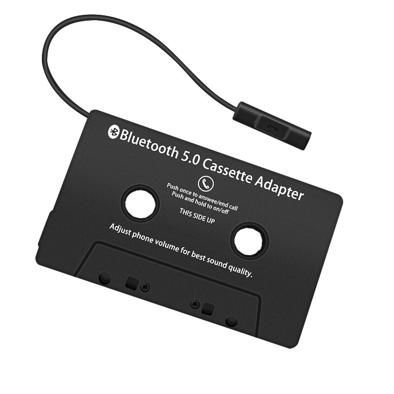 VAORLO Universal Cassette Bluetooth 5.0 Adapter Converter Car Tape Audio Cassette For Car Stereo Music Bluetooth Audio Receiver Wireless Adapter Cassette With Mic