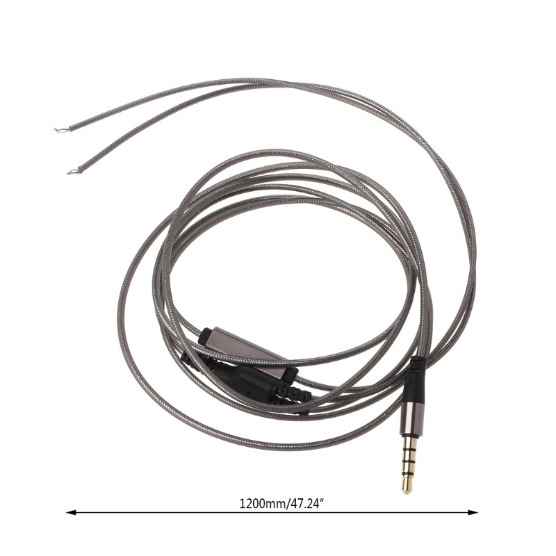 1.2m With Mic DIY Earphone Cable High Quality Replacement Cable Wire For Repair