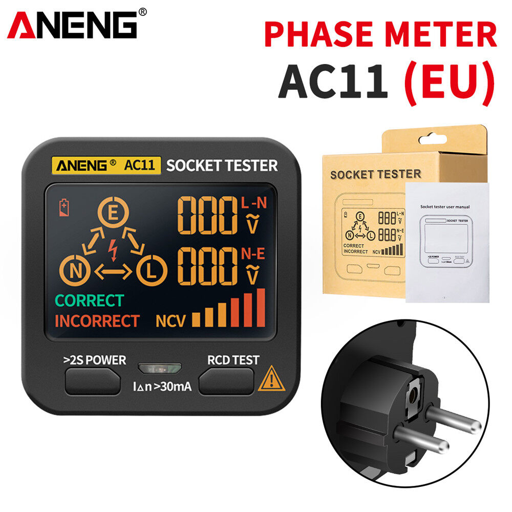 ANENG AC11 Kỹ Thuật Số Thông Minh Ổ Cắm Tester