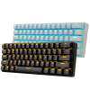 สวิตช์ Gateron RGB แป้นพิมพ์บลูทูธ 61 คีย์ IP68 กันน้ำแกนสีแดง/แกนชา