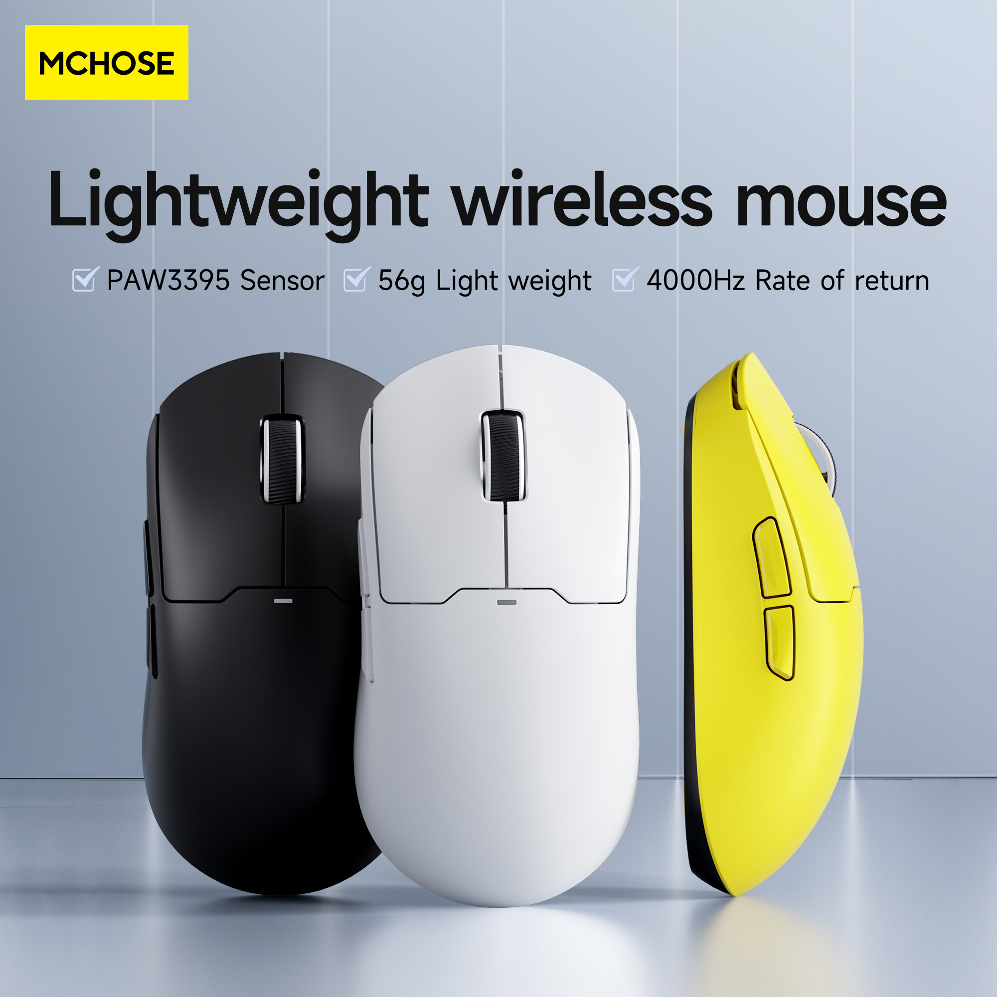 New MC A5 Wireless Mouse Toplevel PAW3395 Sensor Nordic chip 26000DPI