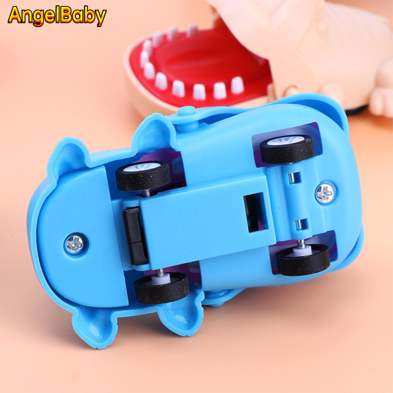 AngelBaby 【 Ready Stock 】 Baby Pull Back Toy Cartoon Crocodile-shaped Bite Hand Toy Mini Pull Back Car Gift